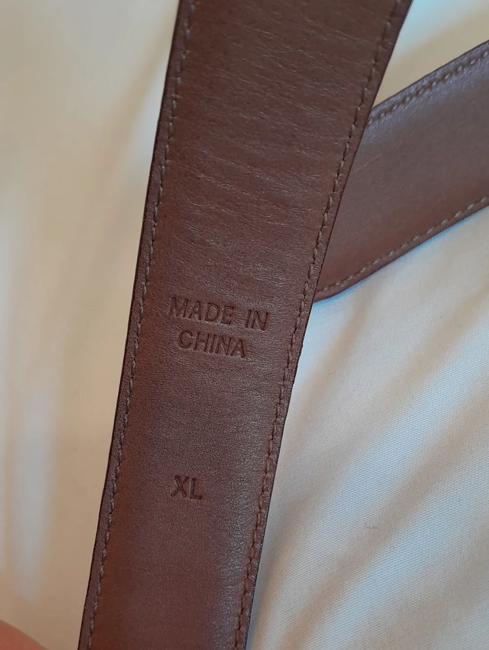 Ralph Lauren Leather Belt - Maroon, XL